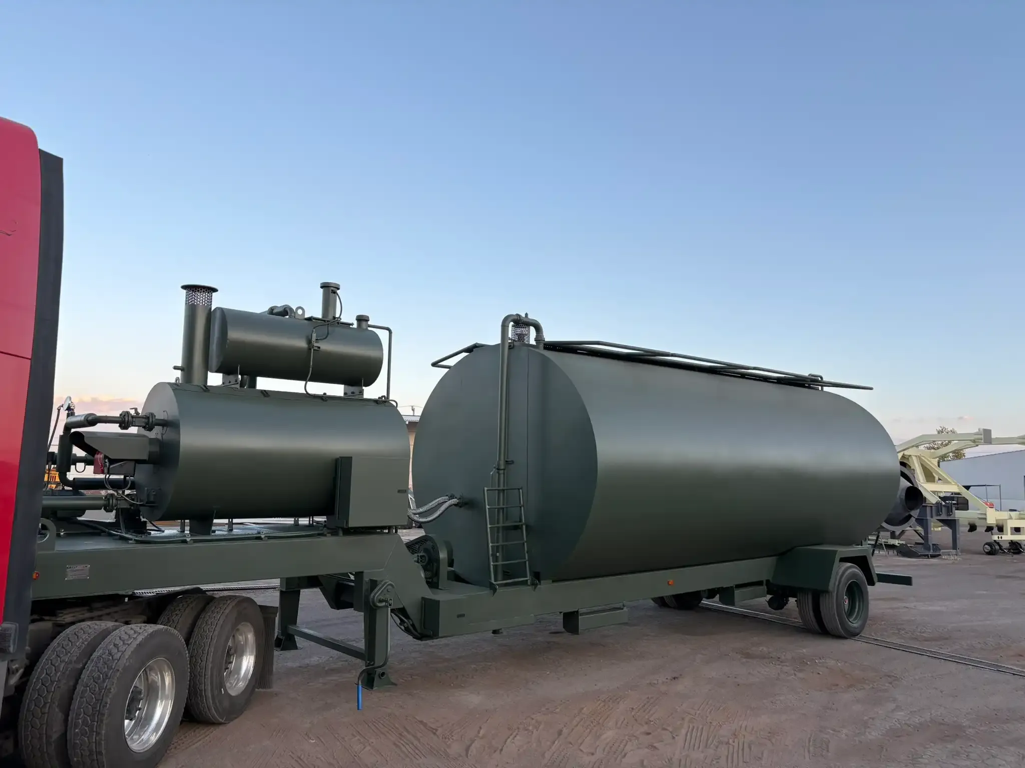 Asphalt Tank with a Oil Heater installed