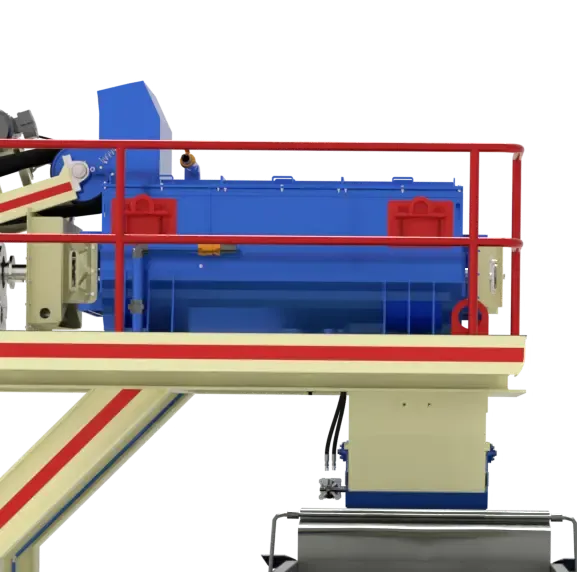 Pugmill on top of the system