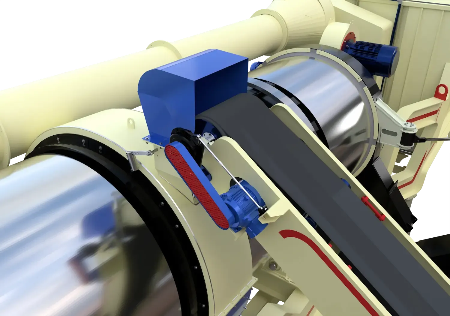 Belt Feeders with Rubberized Pulley