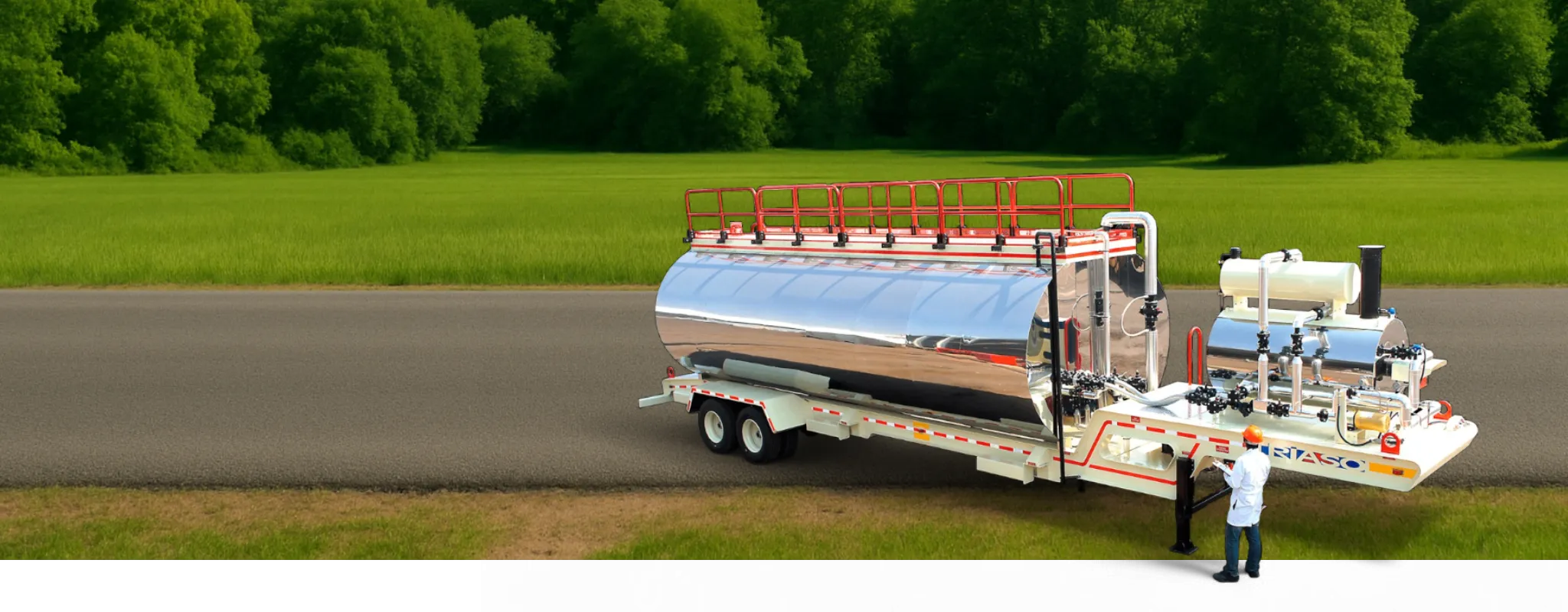 Asphalt storage tank with an oil heater system