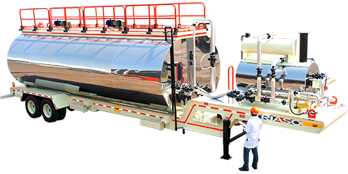  Asphalt tank, 16,000 gallons, with oil heater and agitators, in working position