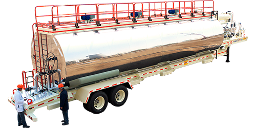 Asphalt tank, 25,000 gallons, with oil heater and agitators, in working position