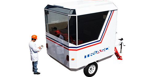 Control cabin, towable